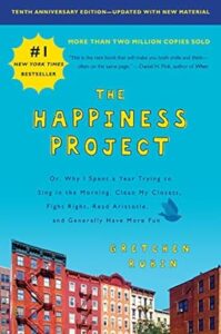 "Happiness Project" by Gretchen Rubin is a memoir on the quest for purpose, one of examples of memoir topics