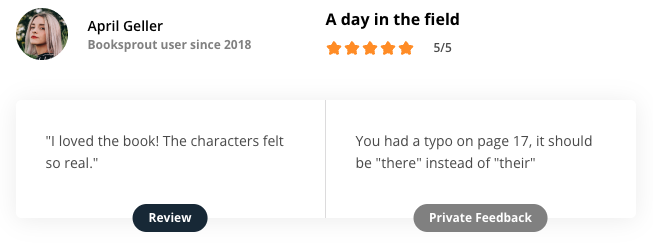 Authors who engage with ARC readers on Booksprout receive book review. Source: booksprout.co