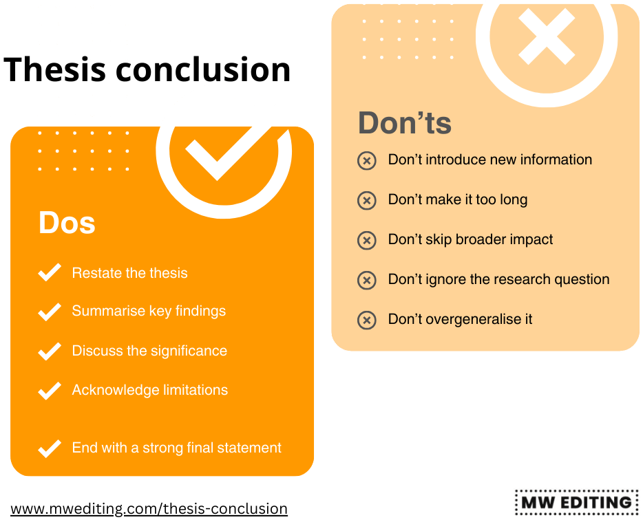 Dos and don't of thesis conclusion