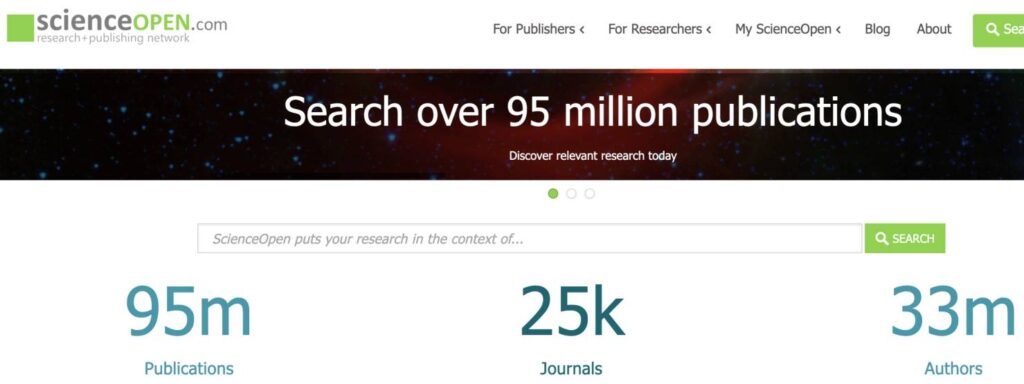 Science Open, one of many paper publishing sites.