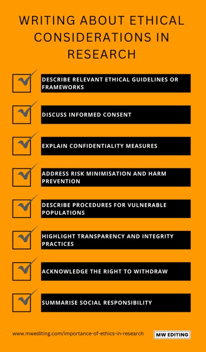 How to write about ethical considerations in research in 8 steps.